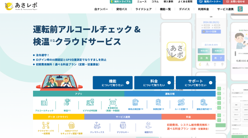 あさレポ：アルコールチェック特化型