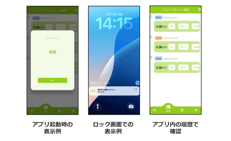 承認通知の確認方法