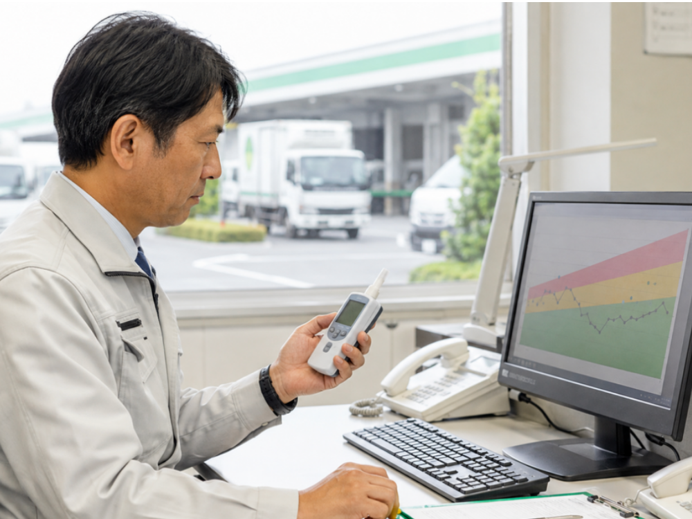 業務用アルコールチェッカーで測定時確認すべき数値の基準